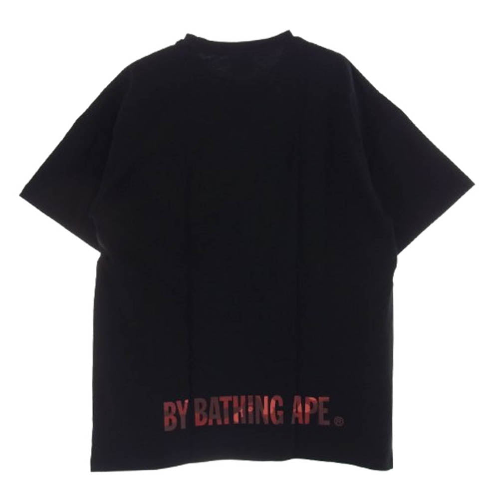 A BATHING APE アベイシングエイプ ABC CAMO Ape Face STA Tee エイプ フェイス スタ 半袖 Tシャツ レッドカモ XL ブラック系 XL【美品】【中古】