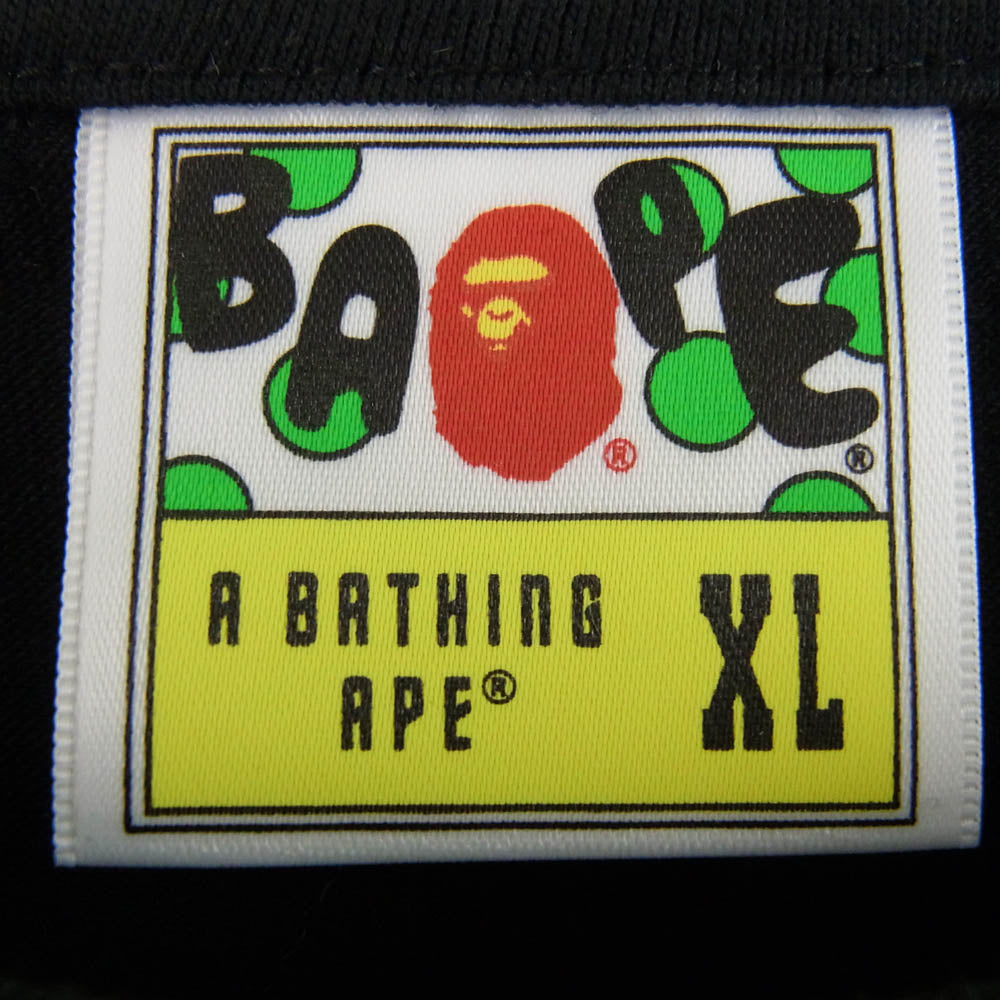 A BATHING APE アベイシングエイプ ABC CAMO Ape Face STA Tee エイプ フェイス スタ 半袖 Tシャツ レッドカモ XL ブラック系 XL【美品】【中古】
