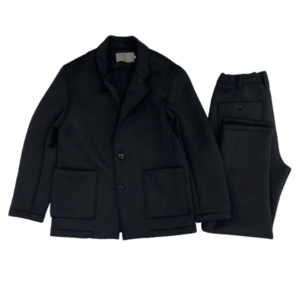 CURLY カーリー ポリジャージー テーラードジャケット パンツ セットアップ ブラック系 上：1　下：2【中古】