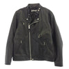 schott ショット 782-3950077 3101048 NEW DOUBLE BREAST RIDERS シープレザー セミダブル ライダースジャケット ブラック系 XL【美品】【中古】