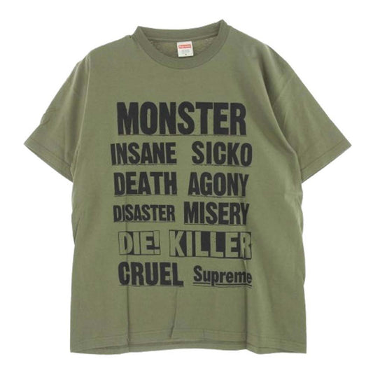 Supreme シュプリーム 21AW Monster Tee モンスター 半袖 Tシャツ カーキ系 M【新古品】【未使用】【中古】