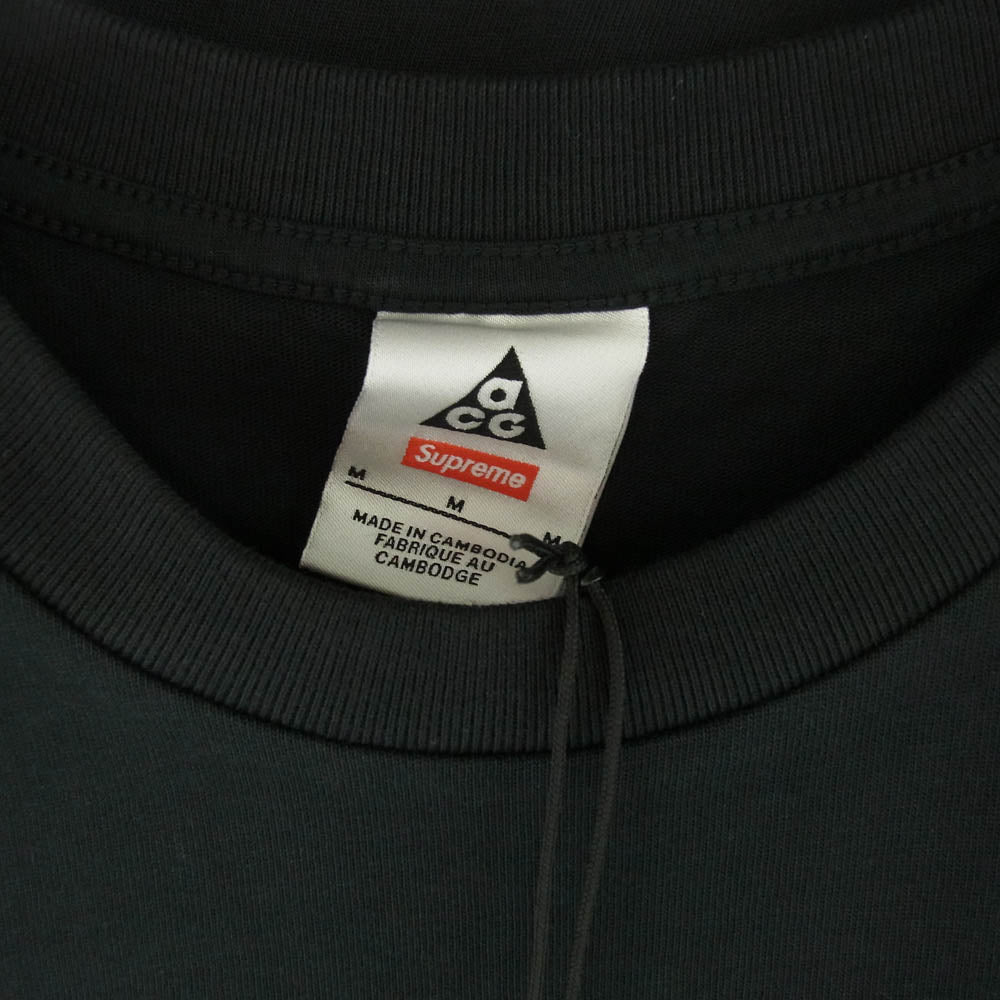 Supreme シュプリーム 22AW × NIKE ACG GRID TEE ナイキ ACG グリッド 半袖 Tシャツ ブラック系 M【新古品】【未使用】【中古】