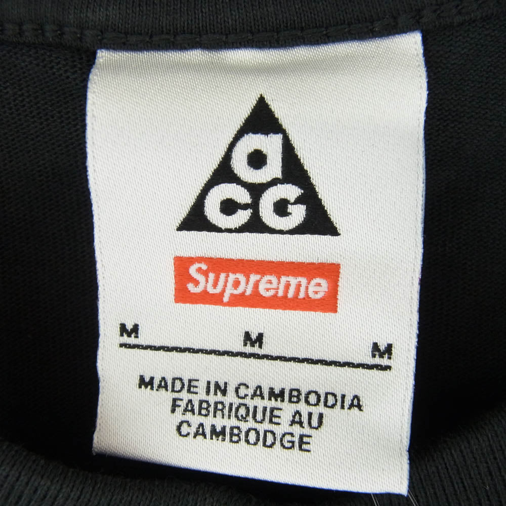 Supreme シュプリーム 22AW × NIKE ACG GRID TEE ナイキ ACG グリッド 半袖 Tシャツ ブラック系 M【新古品】【未使用】【中古】