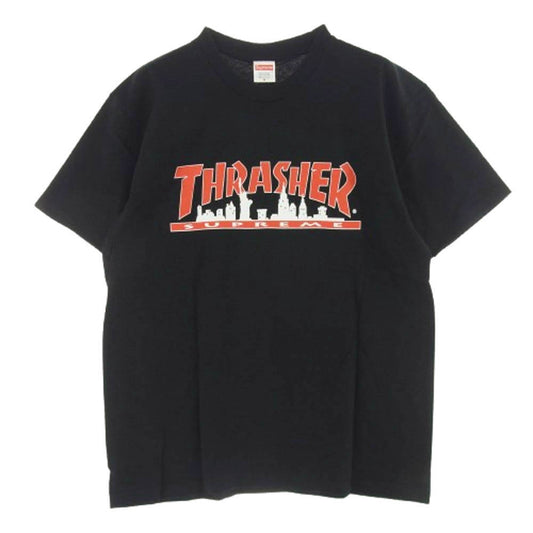 Supreme シュプリーム 21AW × Thrasher Skyline Tee スラッシャー スカイライン 半袖 Tシャツ ブラック系 M【新古品】【未使用】【中古】