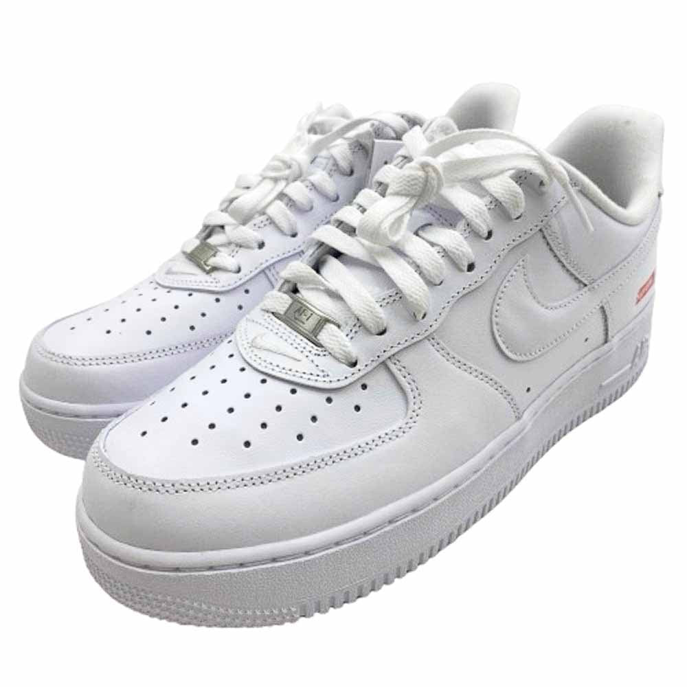 Supreme シュプリーム CU9225-100 × NIKE AIR FORCE 1 LOW ナイキ エアフォース ローカット スニーカー ホワイト系 27.5cm【新古品】【未使用】【中古】