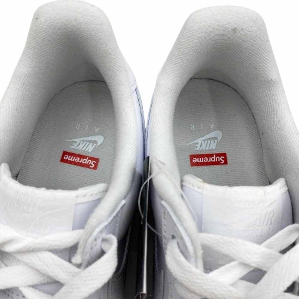 Supreme シュプリーム CU9225-100 × NIKE AIR FORCE 1 LOW ナイキ エアフォース ローカット スニーカー ホワイト系 27.5cm【新古品】【未使用】【中古】