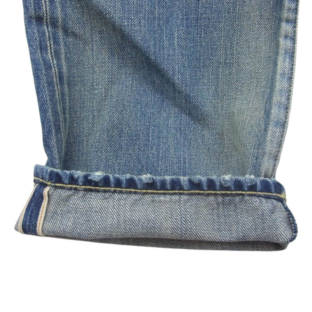 HYSTERIC GLAMOUR ヒステリックグラマー 02221AP04 CPR加工 デニム ストレート スリム スタッズデニム パンツ インディゴブルー系 30【中古】