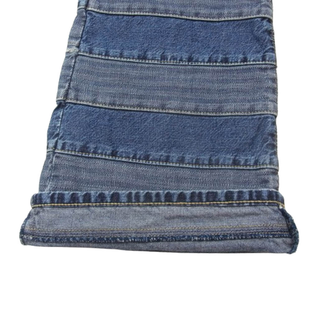 HYSTERIC GLAMOUR ヒステリックグラマー 02212AP01 ウミヘビ ツギハギ スクラッチ フレア デニムパンツ インディゴブルー系 30【中古】