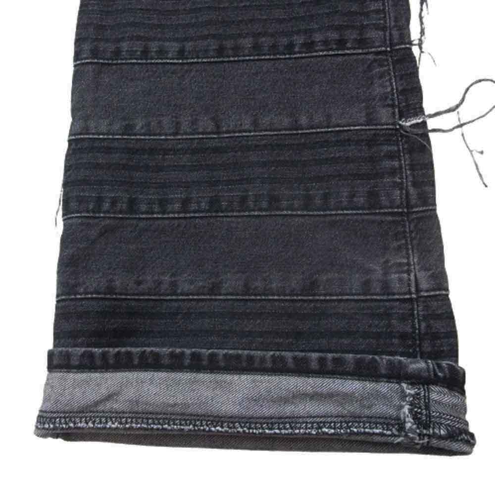 HYSTERIC GLAMOUR ヒステリックグラマー 02212AP01 ウミヘビ ツギハギ スクラッチ フレア デニムパンツ ブラック系 30【中古】