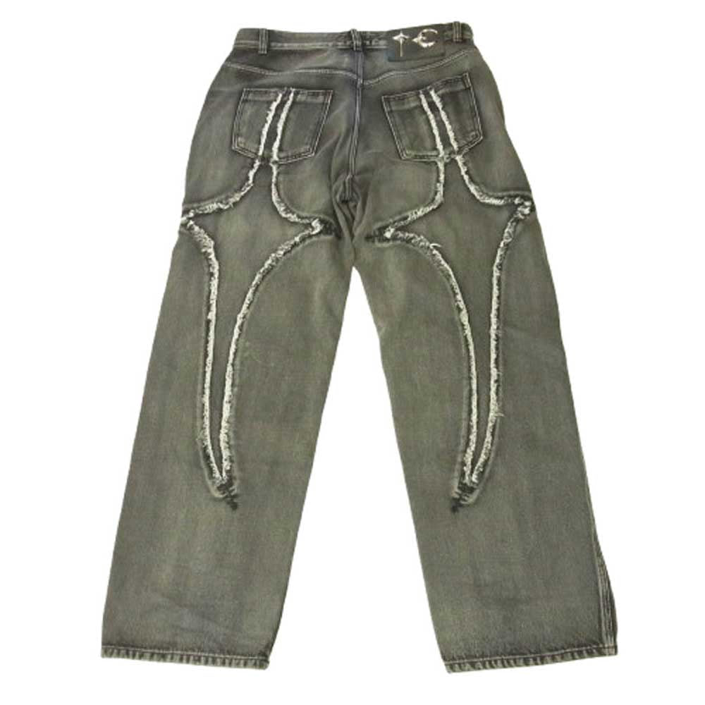 サグクラブ TC23PT0702 国内正規品 Tribal Denim Pants トライバル デニム パンツ ダークグレー系 3【中古】