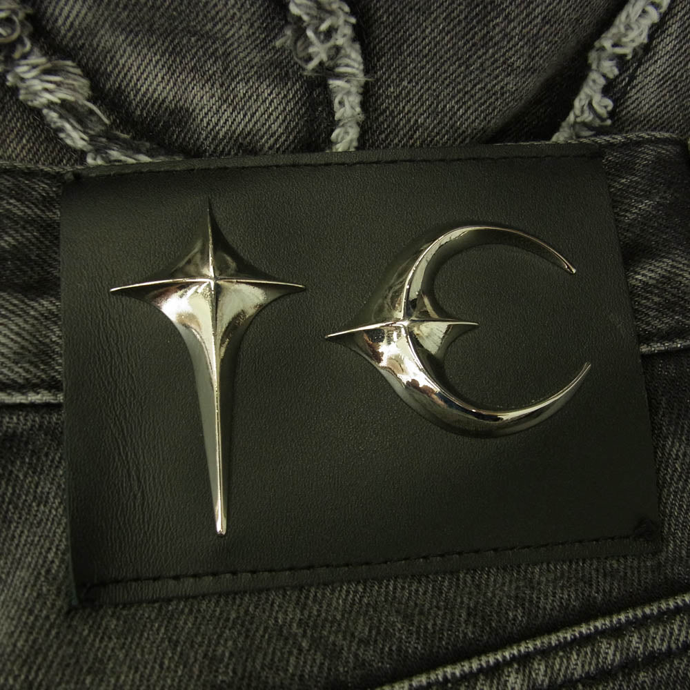 サグクラブ TC23PT0702 国内正規品 Tribal Denim Pants トライバル デニム パンツ ダークグレー系 3【中古】