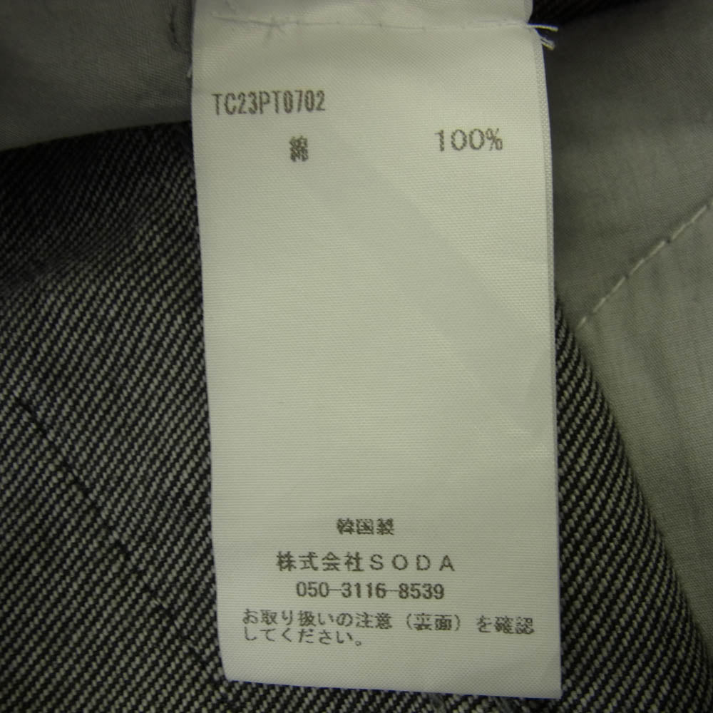サグクラブ TC23PT0702 国内正規品 Tribal Denim Pants トライバル デニム パンツ ダークグレー系 3【中古】