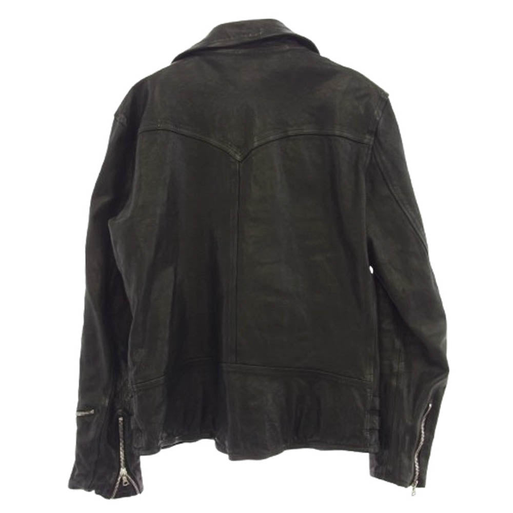 ISAMUKATAYAMA BACKLASH イサムカタヤマバックラッシュ 16AW R1606-03 ジャパンホース レザー 製品染め ダブル ライダース ジャケット ブラック系 XL 4【中古】