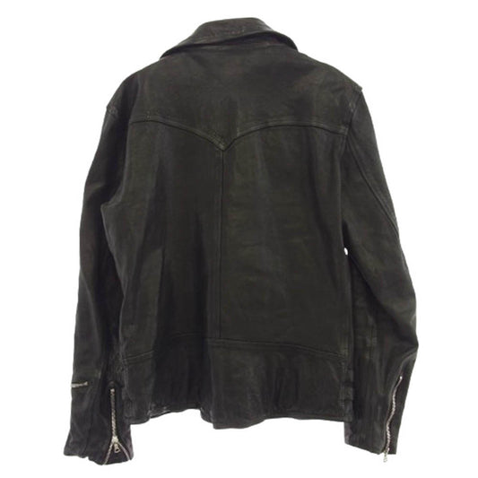ISAMUKATAYAMA BACKLASH イサムカタヤマバックラッシュ 16AW R1606-03 ジャパンホース レザー 製品染め ダブル ライダース ジャケット ブラック系 XL 4【中古】