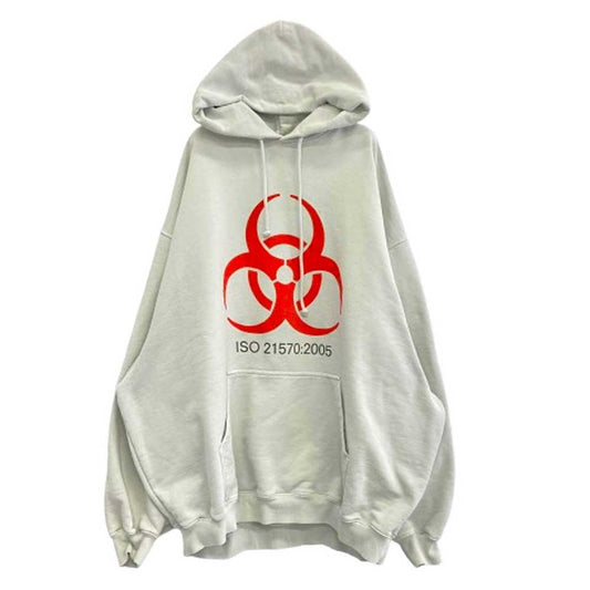 VETEMENTS ヴェトモン 23AW UE54HD580B Genetically Modified Hoodie オーバーサイズ フーディ パーカー グレー系 XS【中古】