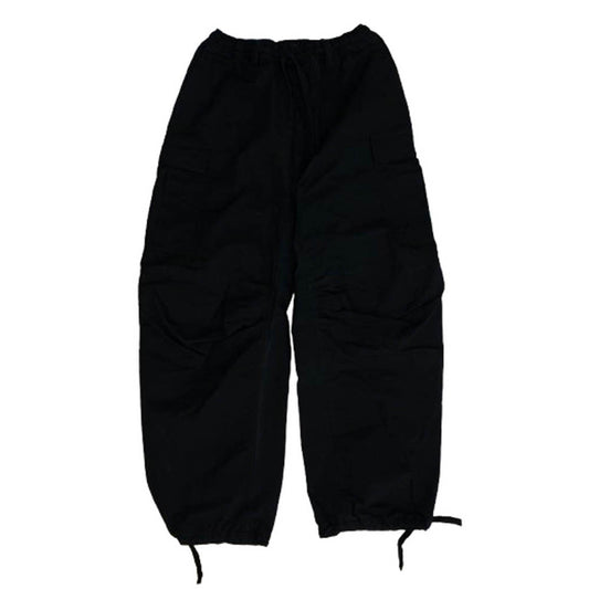 BALENCIAGA バレンシアガ 23SS 698940 TKP27 ドローストリング カーゴ ロング パンツ ブラック系 48【中古】