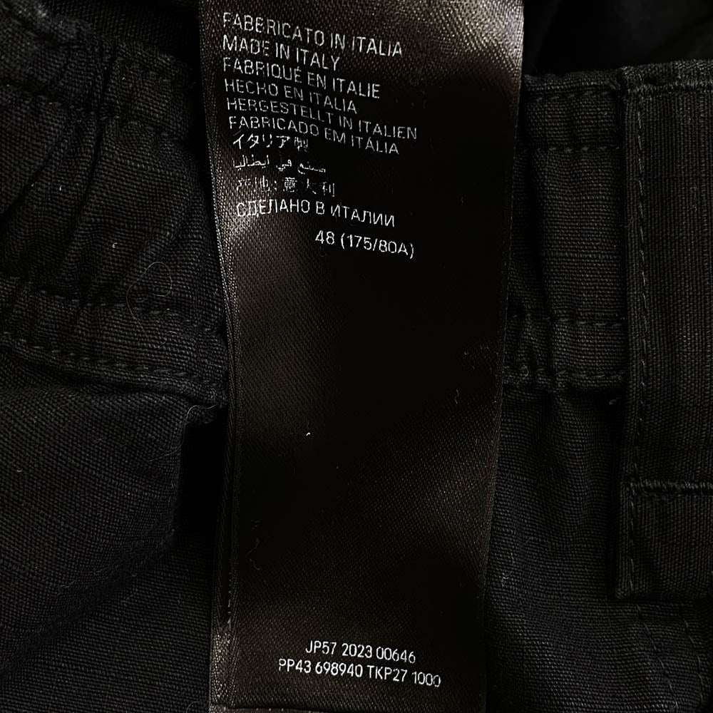 BALENCIAGA バレンシアガ 23SS 698940 TKP27 ドローストリング カーゴ ロング パンツ ブラック系 48【中古】