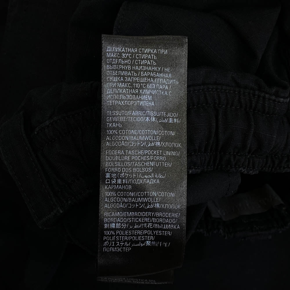 BALENCIAGA バレンシアガ 23SS 698940 TKP27 ドローストリング カーゴ ロング パンツ ブラック系 48【中古】