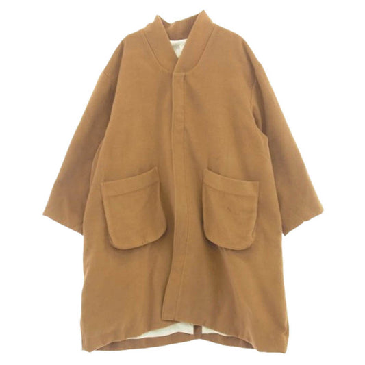 ヴォアーブ VOCO-C14 polyester melton long coat ポリエステルメルトン オーバーサイズ ロングコート ベージュ系 2【中古】