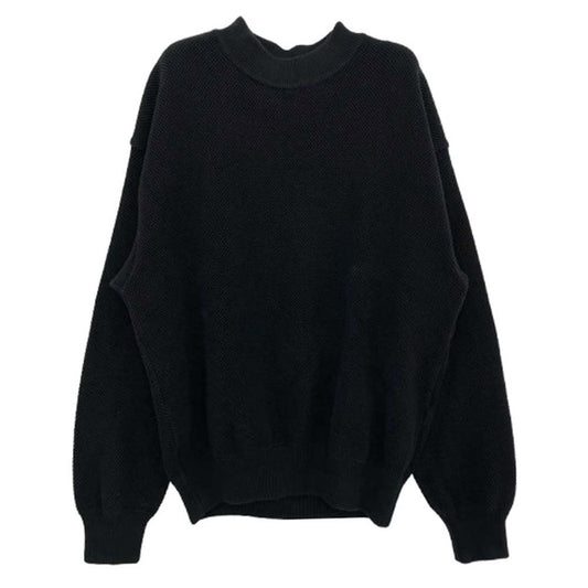 crepuscule クレプスキュール 2203-001 MOSS STITCH MOC NECK モス ステッチ モック ネックニット セーター ブラック系 1【中古】