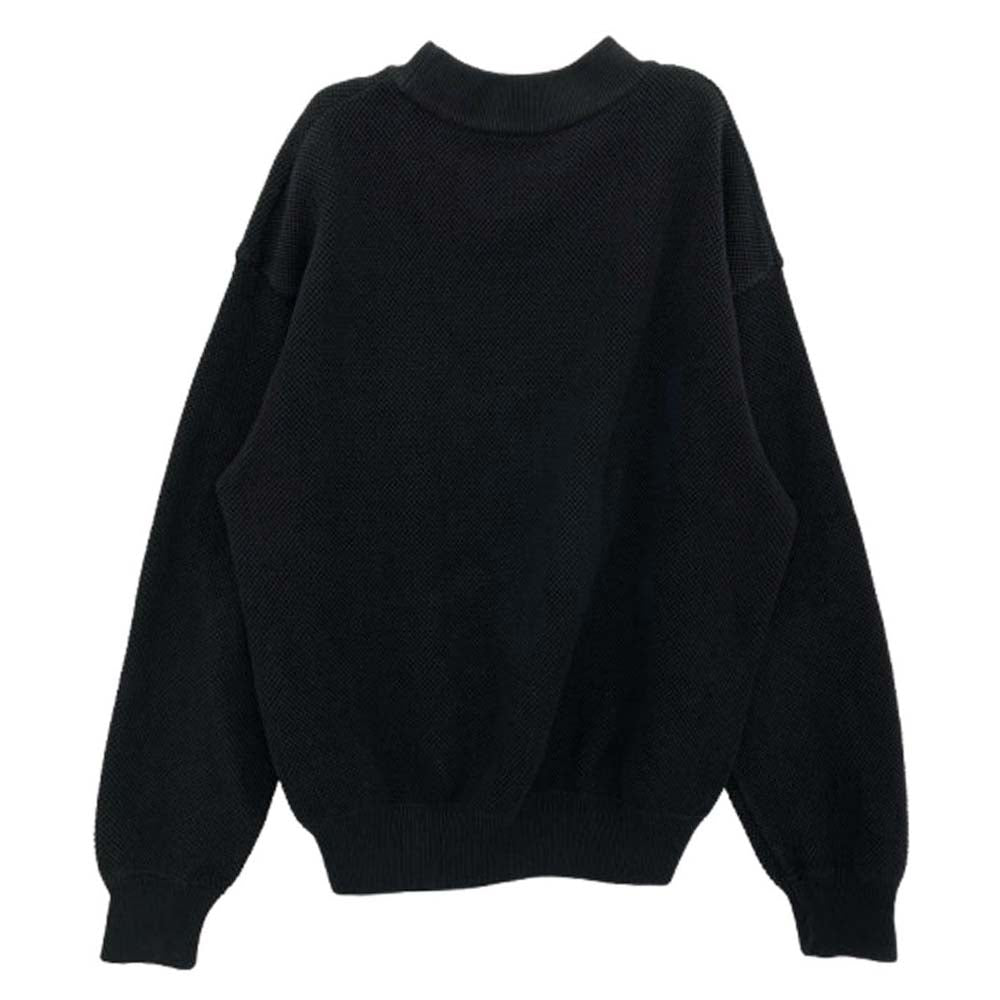 crepuscule クレプスキュール 2203-001 MOSS STITCH MOC NECK モス ステッチ モック ネックニット セーター ブラック系 1【中古】