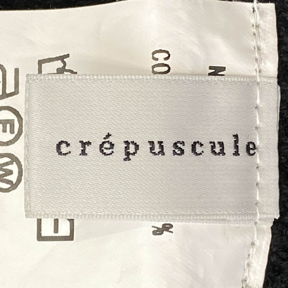 crepuscule クレプスキュール 2203-001 MOSS STITCH MOC NECK モス ステッチ モック ネックニット セーター ブラック系 1【中古】
