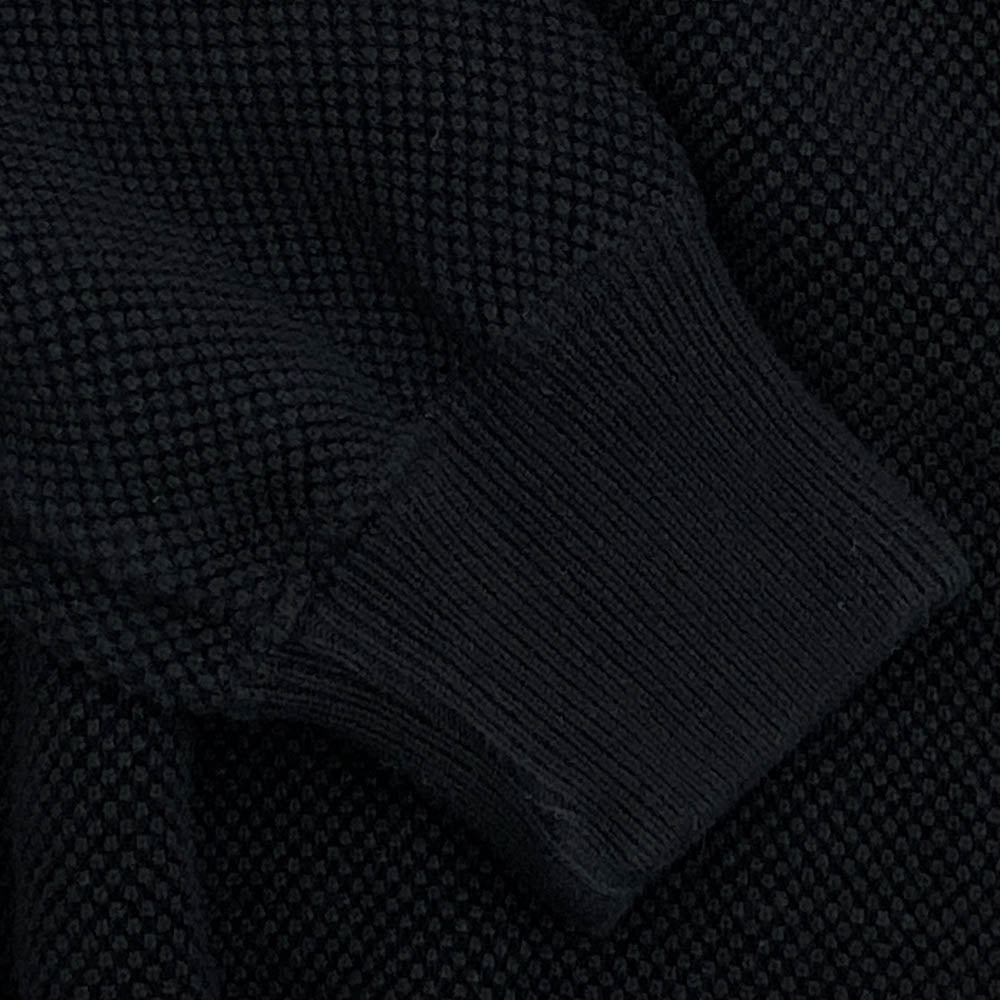 crepuscule クレプスキュール 2203-001 MOSS STITCH MOC NECK モス ステッチ モック ネックニット セーター ブラック系 1【中古】