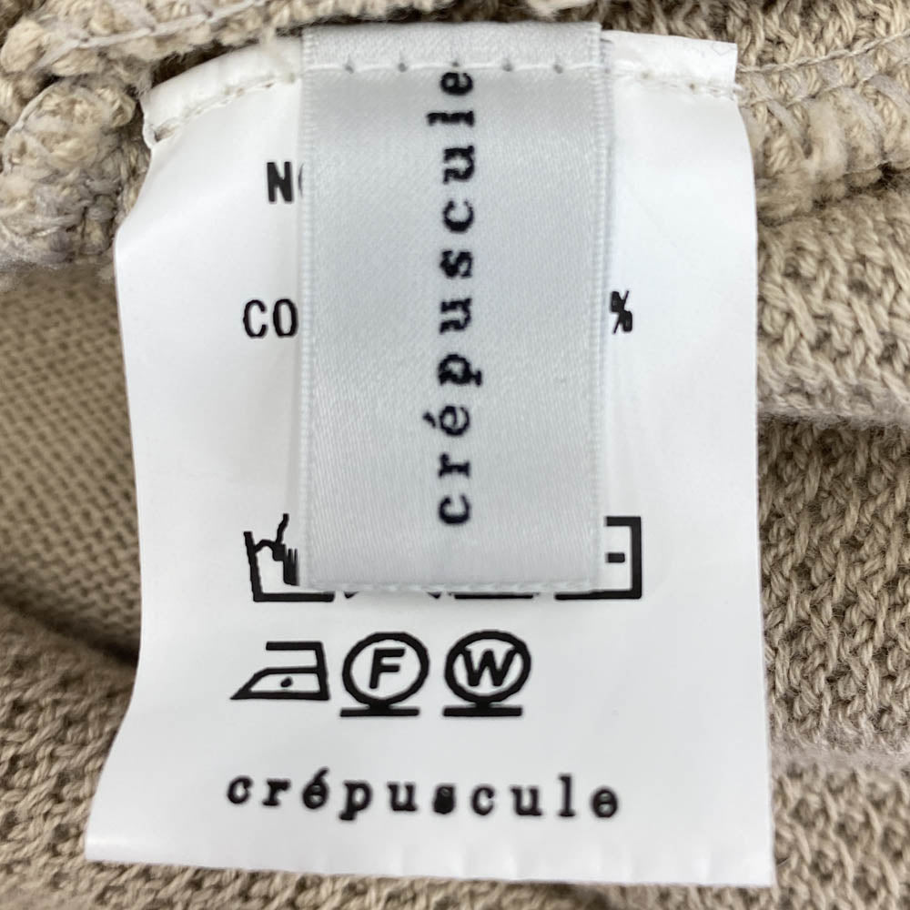 crepuscule クレプスキュール 2203-019 Moss Stitch V/N Cardigan モス ステッチ カーディガン ベージュ ベージュ系 1【中古】