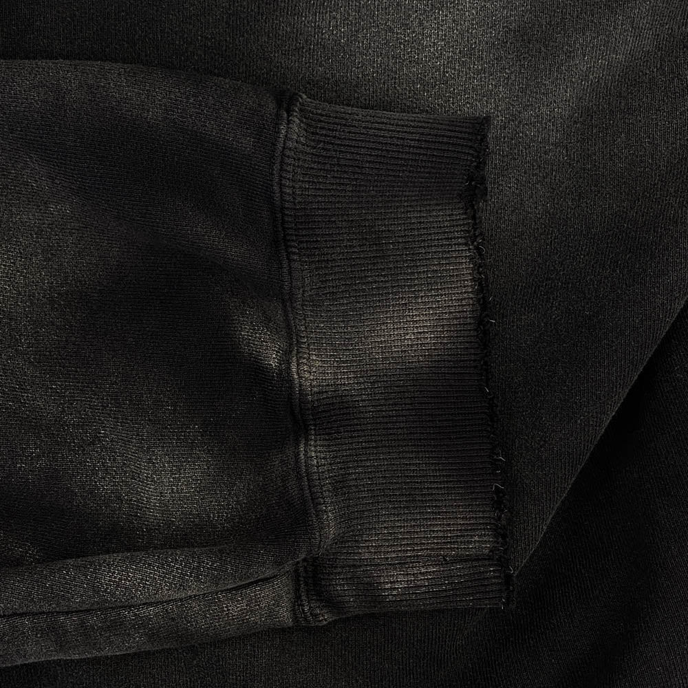 ANCELLM アンセルム ANC-CT87-C UNEVENNESS SWEAT SHIRT ロゴ刺繍 ユーズド加工 スウェットシャツ トレーナー チャコールグレー系 1【中古】