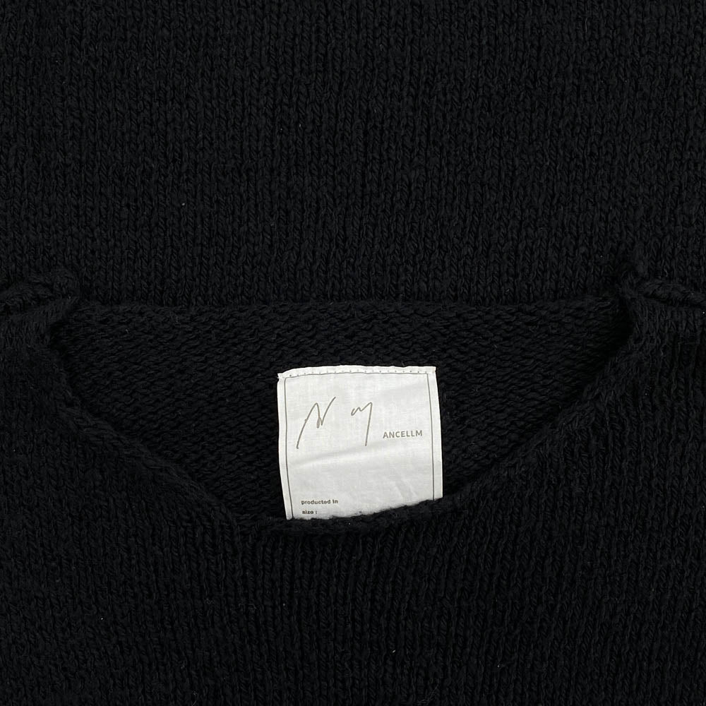 ANCELLM アンセルム ANC-KN03 SHORT LENGTH KNIT ショート丈 ニット セーター ブラック系 1【中古】