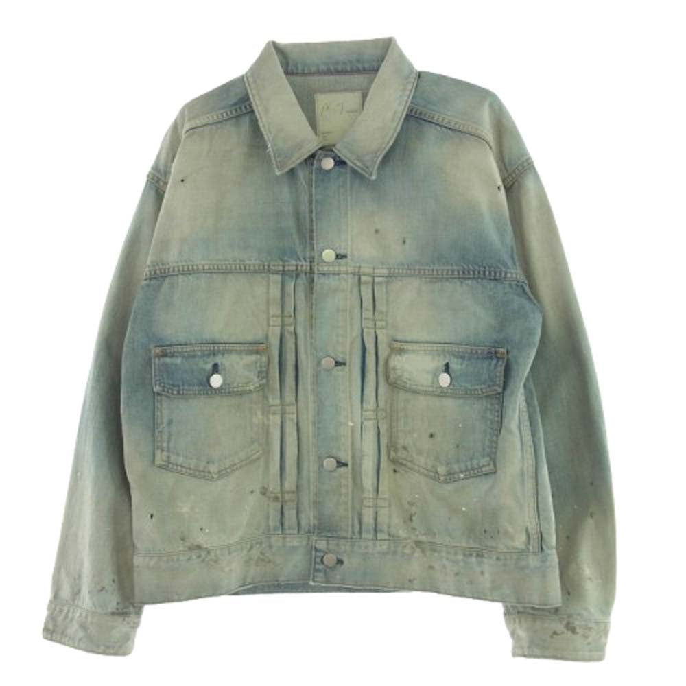ANCELLM アンセルム 25SS ANC-JK49 AGING DENIM JACKET エイジング デニム ジャケット ライトブルー系 1【中古】