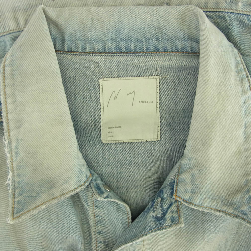 ANCELLM アンセルム 25SS ANC-JK49 AGING DENIM JACKET エイジング デニム ジャケット ライトブルー系 1【中古】