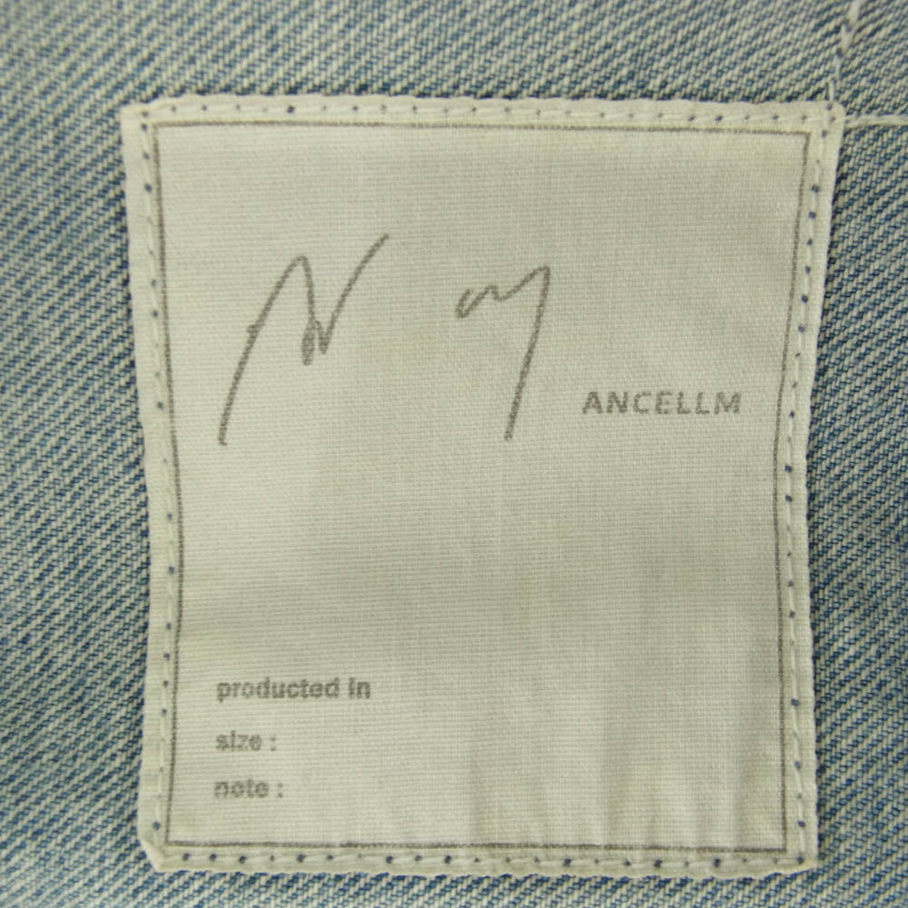 ANCELLM アンセルム 25SS ANC-JK49 AGING DENIM JACKET エイジング デニム ジャケット ライトブルー系 1【中古】