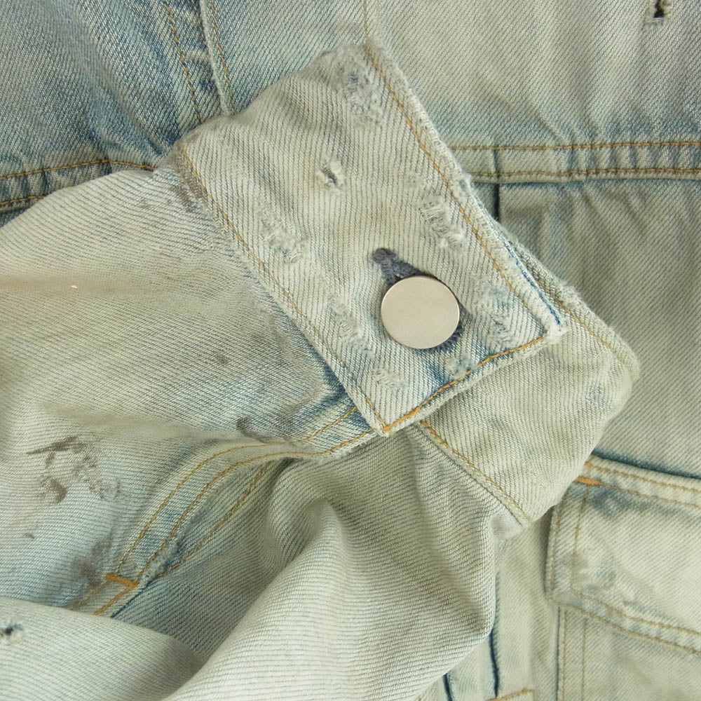ANCELLM アンセルム 25SS ANC-JK49 AGING DENIM JACKET エイジング デニム ジャケット ライトブルー系 1【中古】