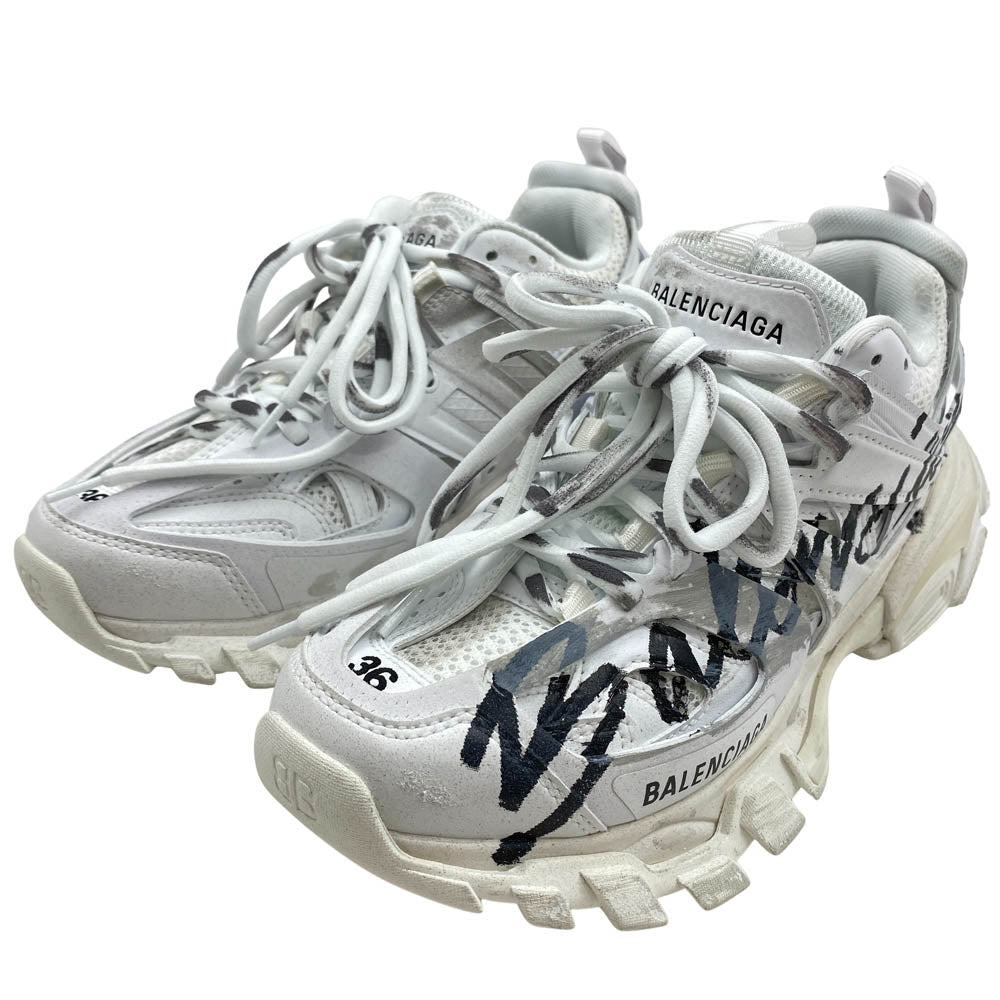 BALENCIAGA バレンシアガ 542436 TRACK SIGNATURE トラック シグネチャー スニーカー ホワイト系 36【新古品】【未使用】【中古】