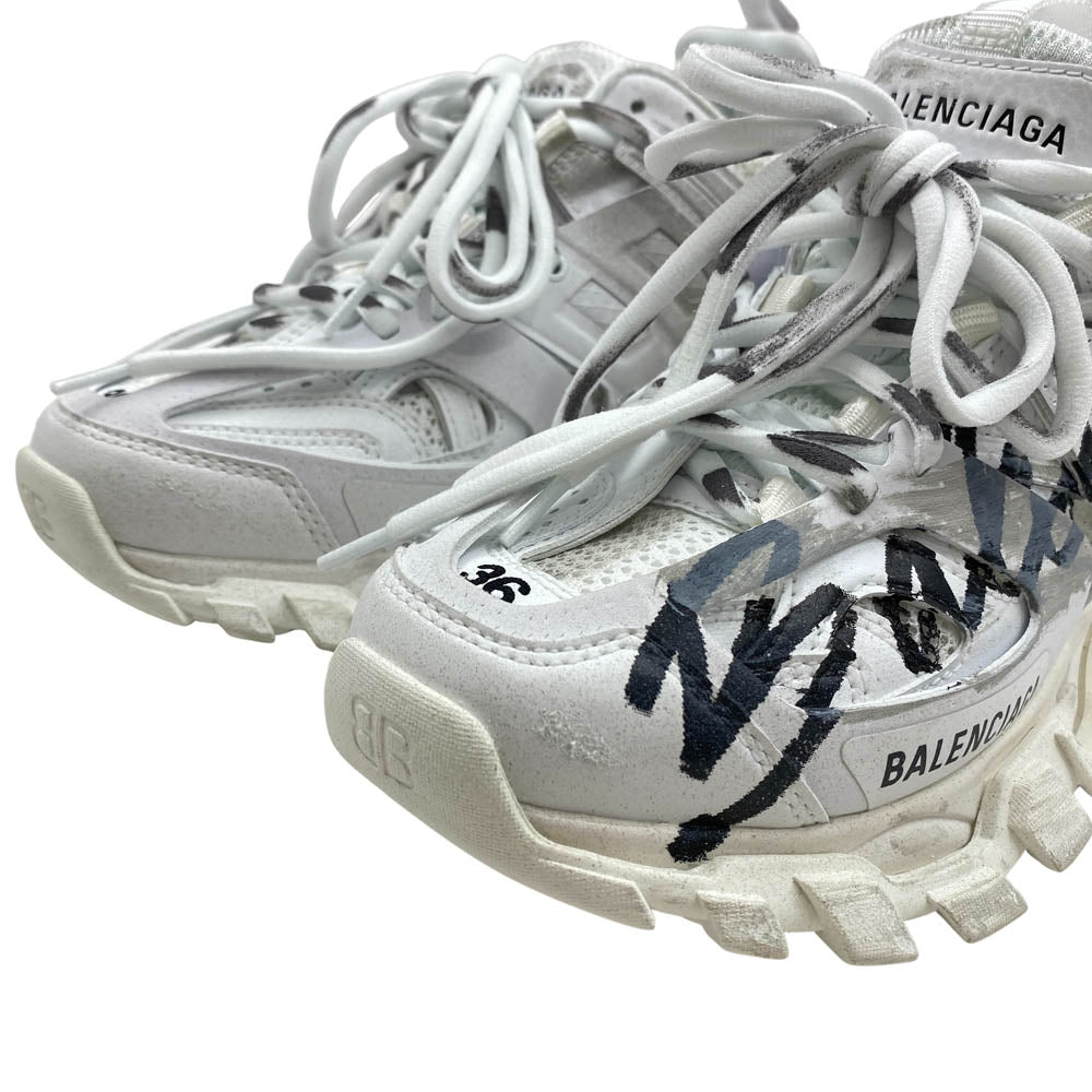 BALENCIAGA バレンシアガ 542436 TRACK SIGNATURE トラック シグネチャー スニーカー ホワイト系 36【新古品】【未使用】【中古】