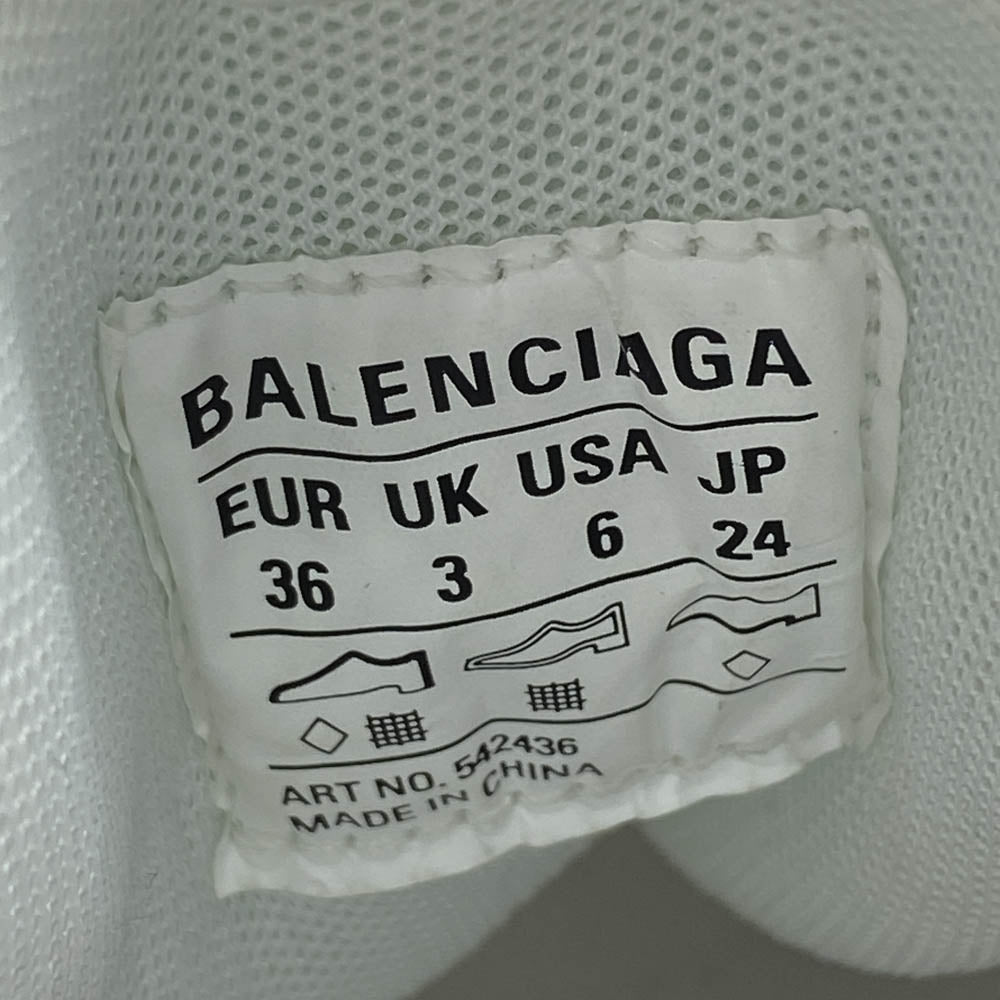 BALENCIAGA バレンシアガ 542436 TRACK SIGNATURE トラック シグネチャー スニーカー ホワイト系 36【新古品】【未使用】【中古】