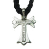 CHROME HEARTS クロムハーツ（原本無） CH CROSS SML BC スモール CHクロス レザーブレード ボロチップ ネックレス シルバー系【中古】