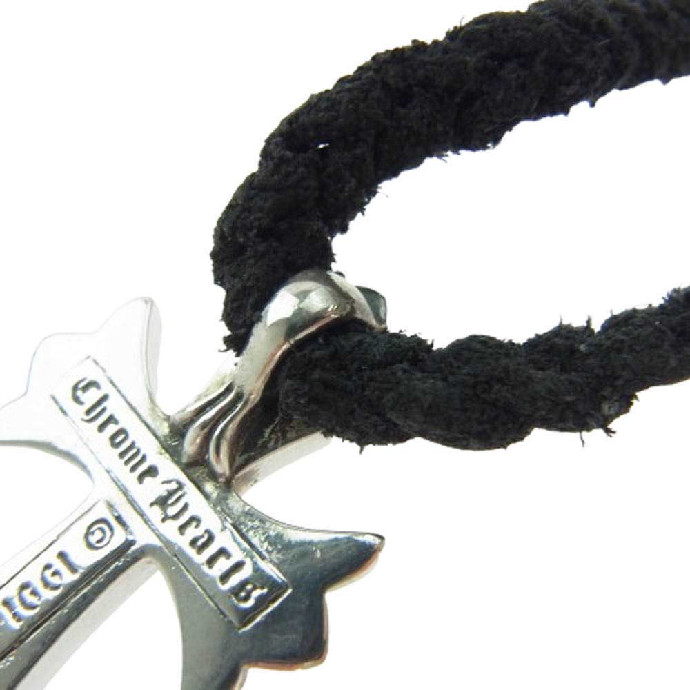 CHROME HEARTS クロムハーツ（原本無） CH CROSS SML BC スモール CHクロス レザーブレード ボロチップ ネックレス シルバー系【中古】