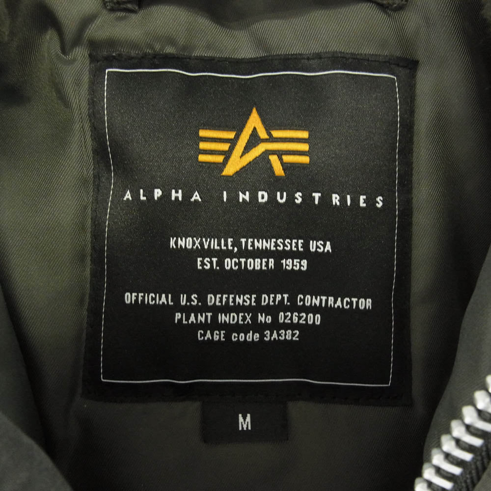 ALPHA アルファ 2010-576 N-2B フェイクファーフード フライト ボンバー ジャケット カーキ系 M【中古】