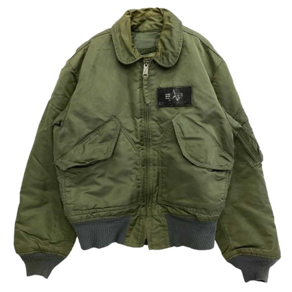 ALPHA アルファ 8405-00-1001-1516 USA製 CWU-45/P Flight Jacket フライト ジャケット カーキ系 S【中古】
