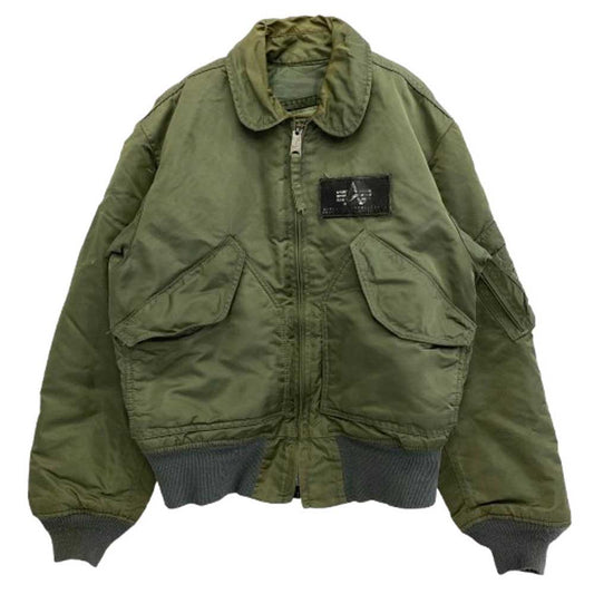ALPHA アルファ 8405-00-1001-1516 USA製 CWU-45/P Flight Jacket フライト ジャケット カーキ系 S【中古】