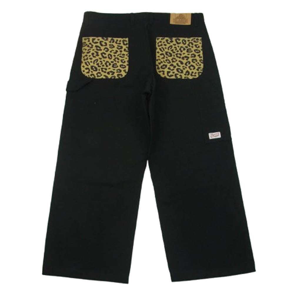 エクストララージ 25SS 101251031018 LEOPARD POCKET PAINTER PANTS レオパード ポケット ペインター パンツ ブラック系 36【美品】【中古】