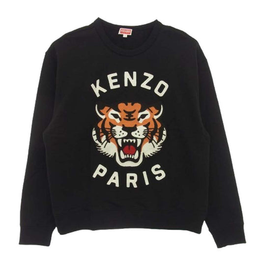 KENZO ケンゾー FE68SW1064MF Lucky Tiger ラッキータイガー 刺繍 スウェット トレーナー ブラック系 XL【美品】【中古】