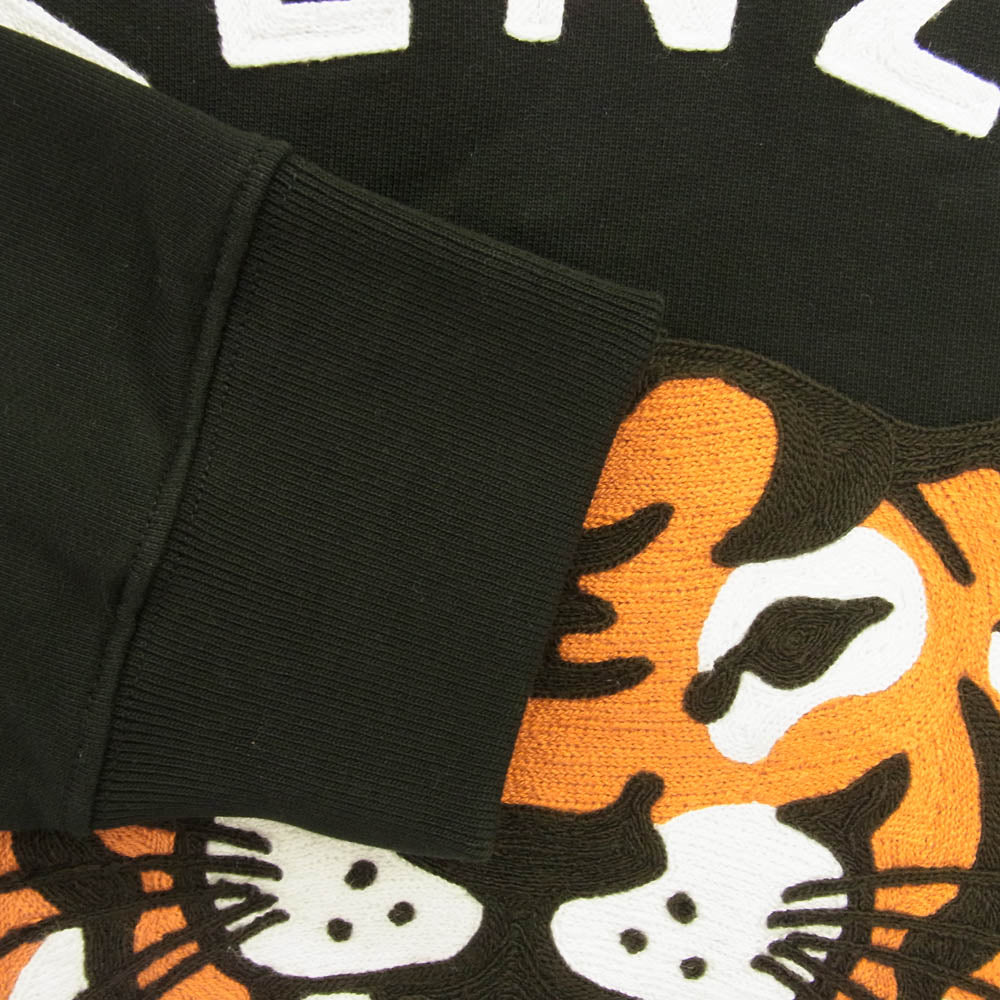 KENZO ケンゾー FE68SW1064MF Lucky Tiger ラッキータイガー 刺繍 スウェット トレーナー ブラック系 XL【美品】【中古】