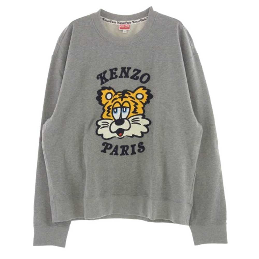 KENZO ケンゾー 25SS FF58SW2394MF VERDY MARKET エンブロイダリー タイガー刺繍 スウェット トレーナー グレー グレー系 XL【美品】【中古】