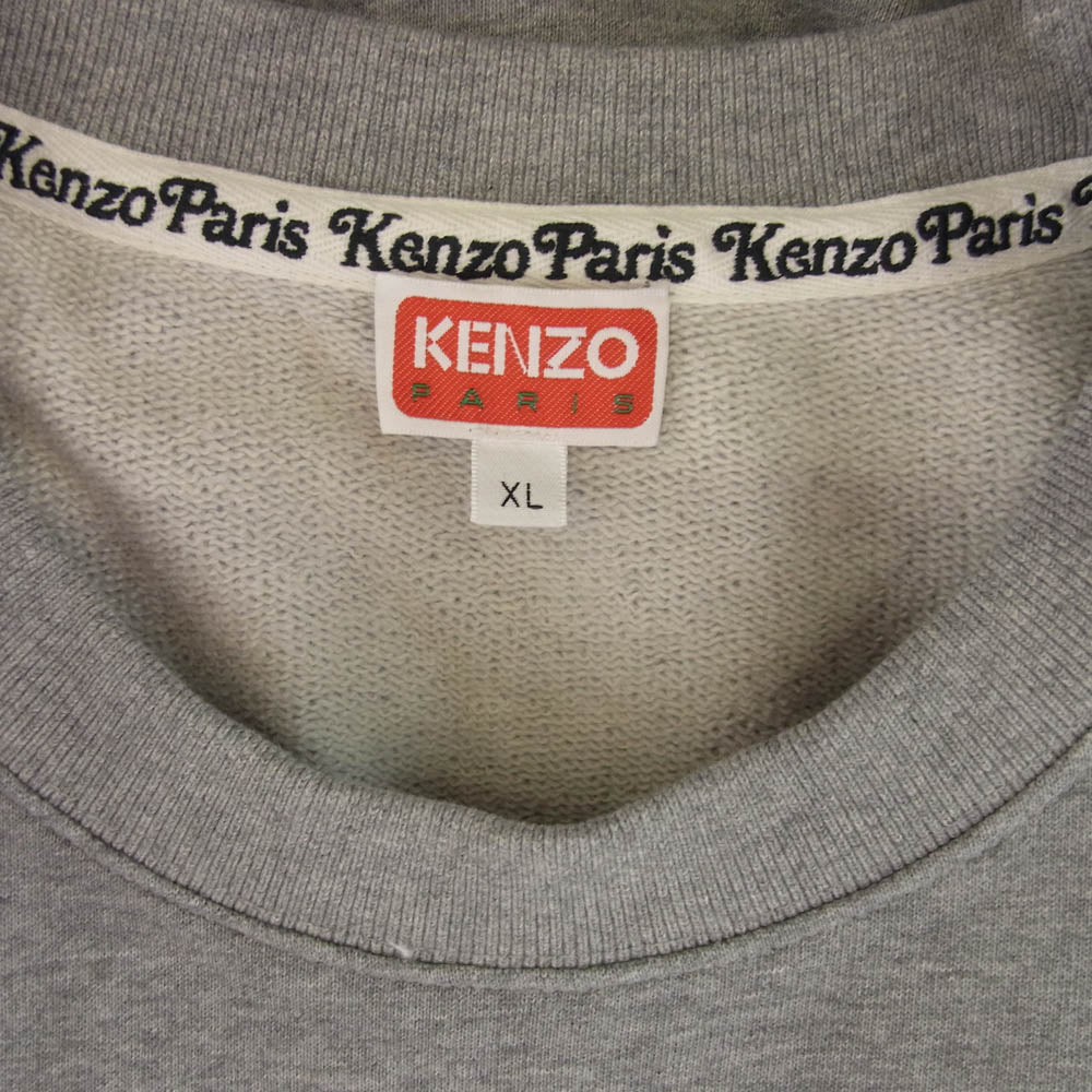 KENZO ケンゾー 25SS FF58SW2394MF VERDY MARKET エンブロイダリー タイガー刺繍 スウェット トレーナー グレー グレー系 XL【美品】【中古】
