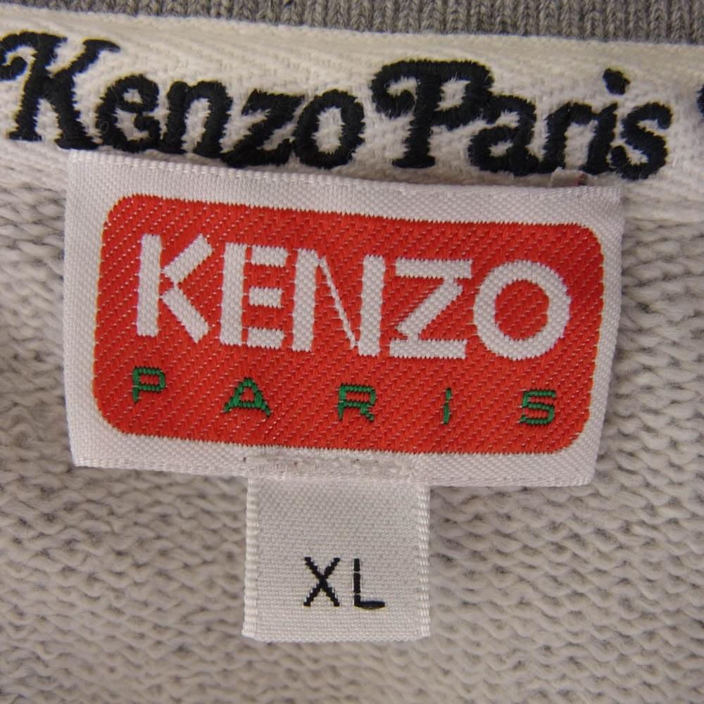 KENZO ケンゾー 25SS FF58SW2394MF VERDY MARKET エンブロイダリー タイガー刺繍 スウェット トレーナー グレー グレー系 XL【美品】【中古】