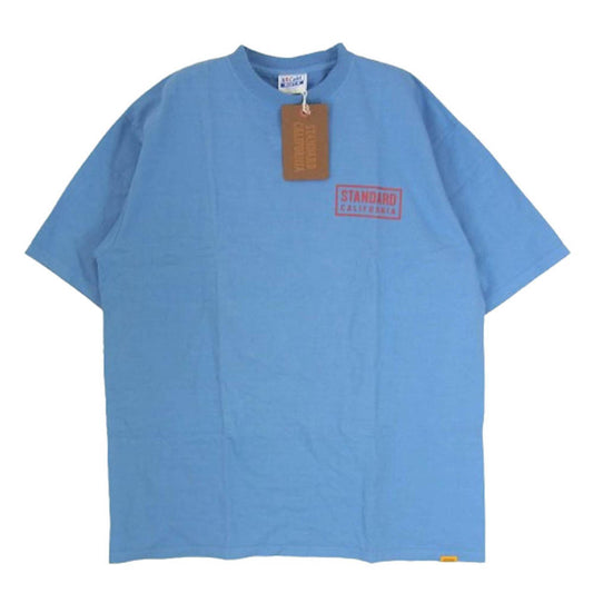 STANDARD CALIFORNIA スタンダードカリフォルニア SD HEAVYWEIGHT BOX LOGO T ヘビーウェイト ボックス ロゴ 半袖 Tシャツ ブルー系 XL【新古品】【未使用】【中古】