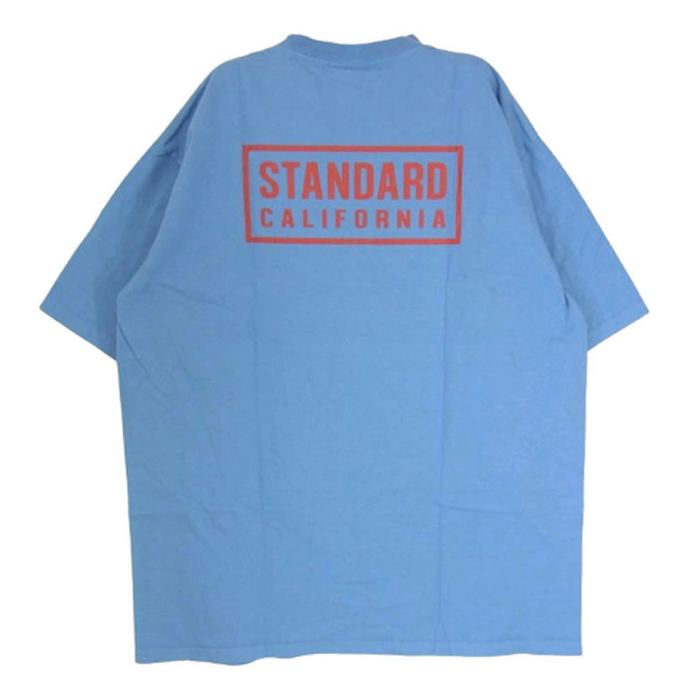 STANDARD CALIFORNIA スタンダードカリフォルニア SD HEAVYWEIGHT BOX LOGO T ヘビーウェイト ボックス ロゴ 半袖 Tシャツ ブルー系 XL【新古品】【未使用】【中古】